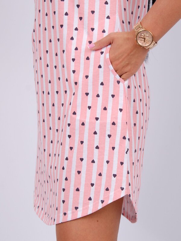 Malina Туника 576809 5919пи розовый/белый