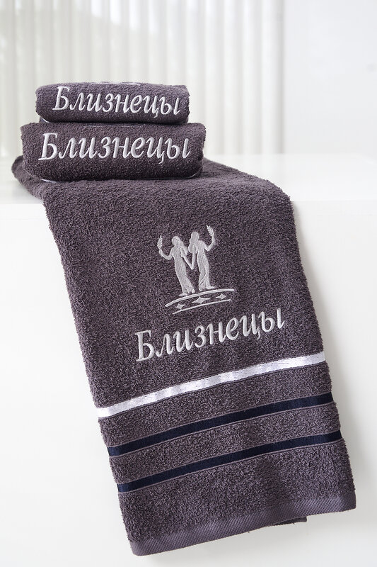 Натали Полотенце 576842 14418 графит+близнецы