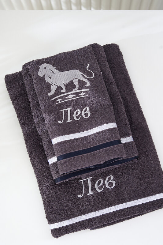Натали Полотенце 576851 14418 графит+лев