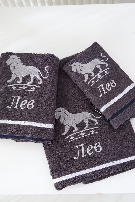 Натали Полотенце 576851 14418 графит+лев
