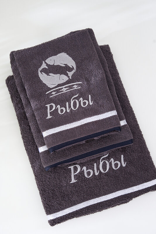 Натали Полотенце 576854 14418 графит+рыба