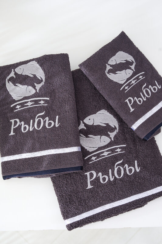 Натали Полотенце 576854 14418 графит+рыба