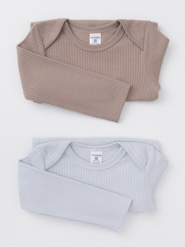 CROCKID Боди 576873 К 6526-2уп кофейный