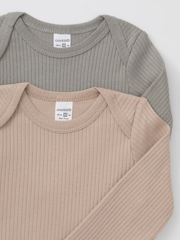 CROCKID Боди 576876 К 6526-2уп бежевый