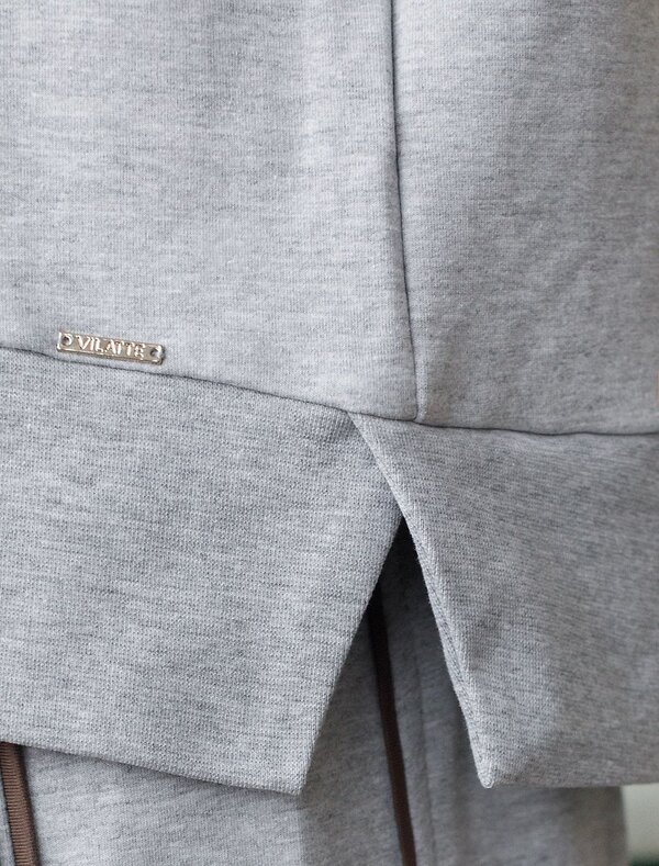 VILATTE Джемпер 576902 D49.161 св.серый меланж_cotton club