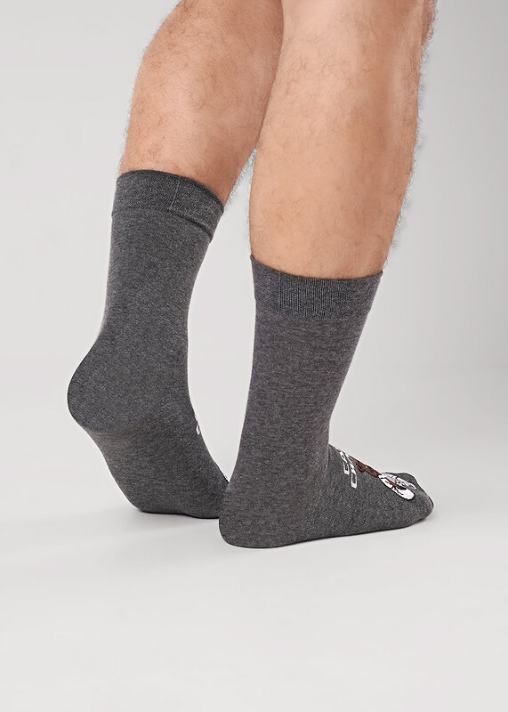 CLEVER Носки 576982 К6566Л меланж т.серый
