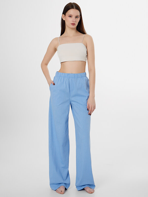 MARK FORMELLE Брюки 577019 532524-1 сине -голубая полоска +печать