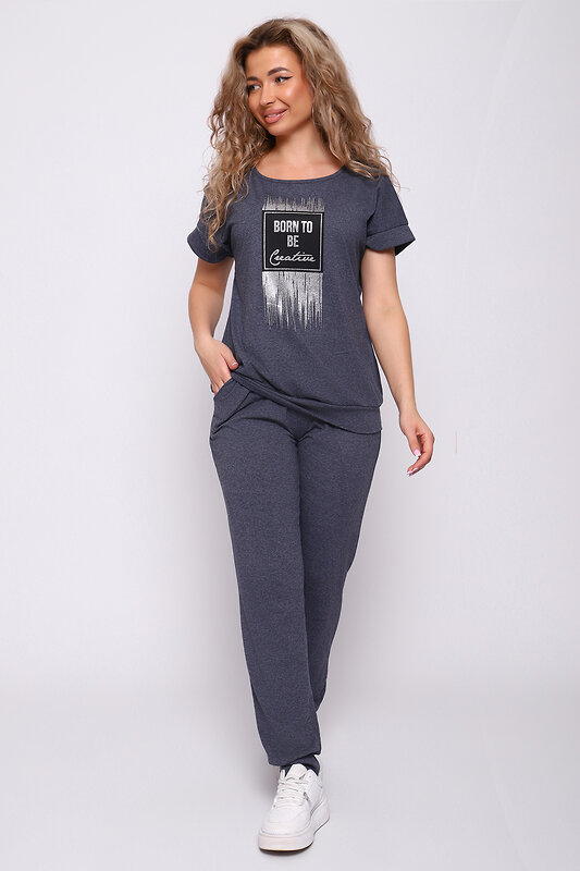 Натали Костюм 577316 51201 темно-серый меланж