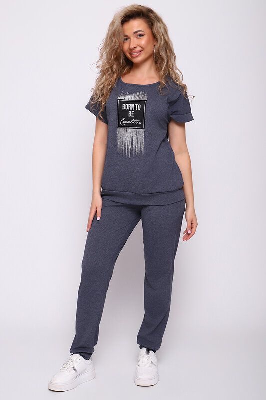 Натали Костюм 577316 51201 темно-серый меланж