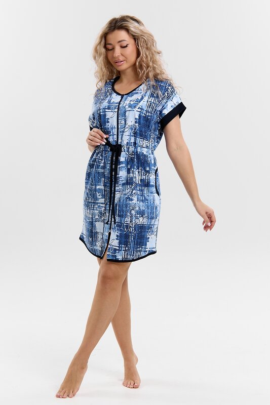 Натали Халат 577318 36993 синий