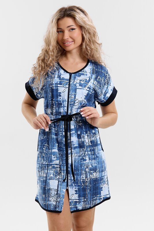 Натали Халат 577318 36993 синий