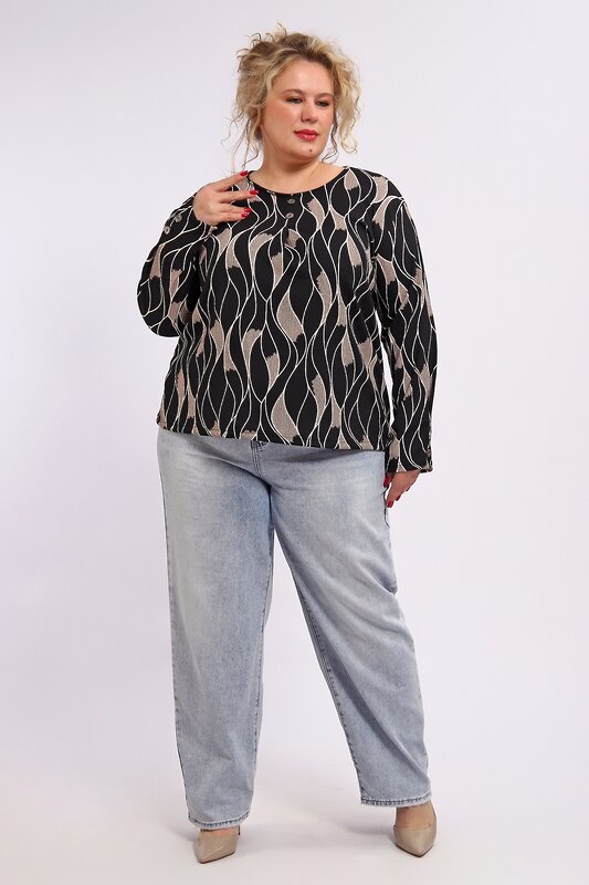 Натали Туника 577320 29021 черно-белый
