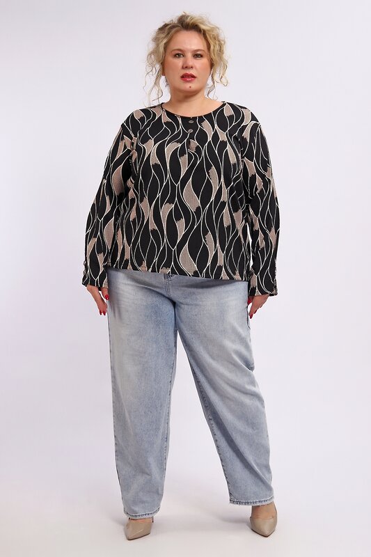 Натали Туника 577320 29021 черно-белый