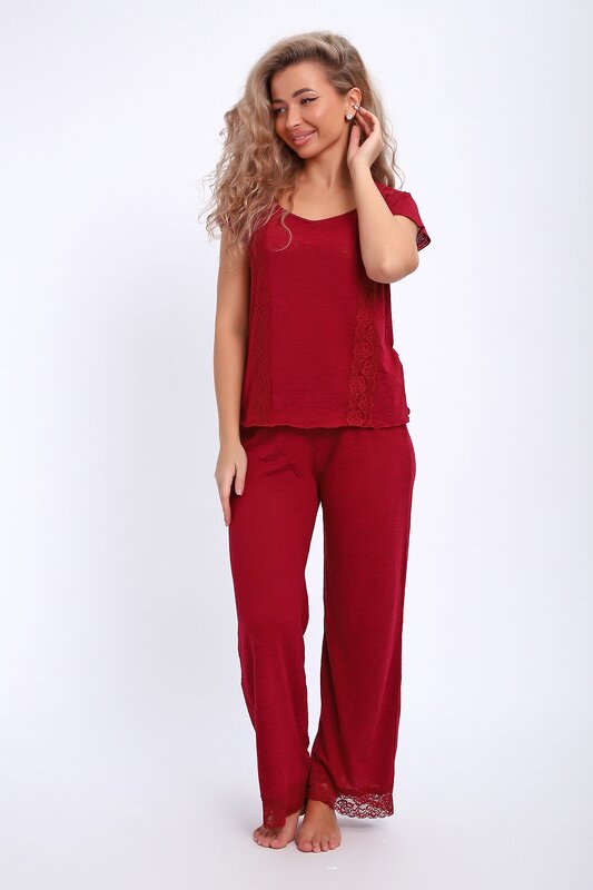 Натали Пижама 577328 29018 бордовый