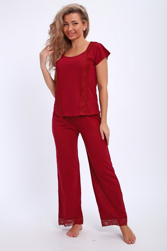 Натали Пижама 577328 29018 бордовый