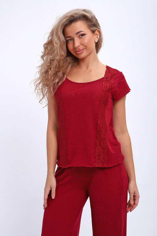 Натали Пижама 577328 29018 бордовый