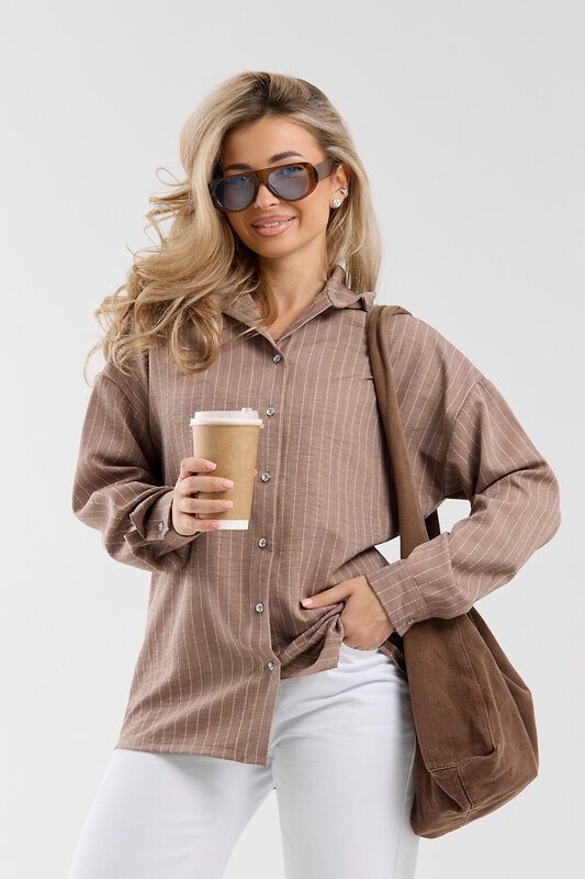 Натали Рубашка 577337 36987 коричневый