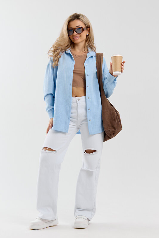 Натали Рубашка 577338 36987 голубой