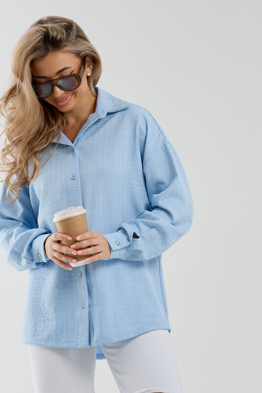 Натали Рубашка 577338 36987 голубой