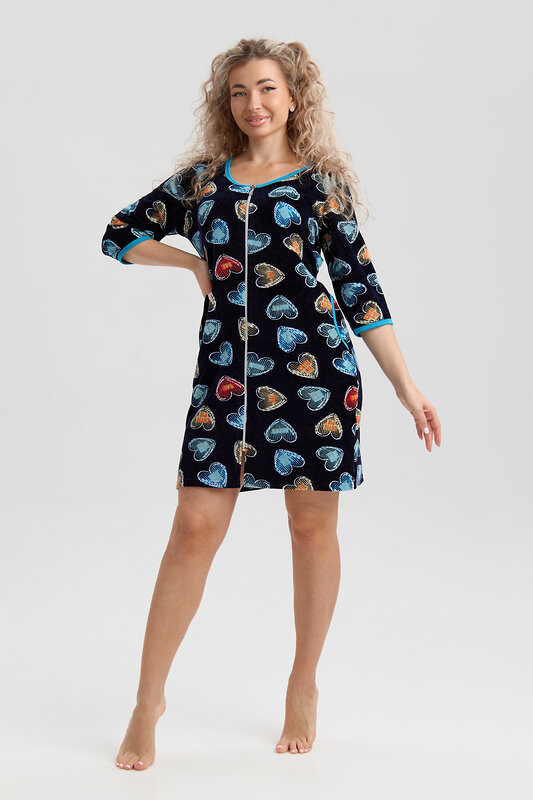 Натали Халат 577382 36974 темно-синий