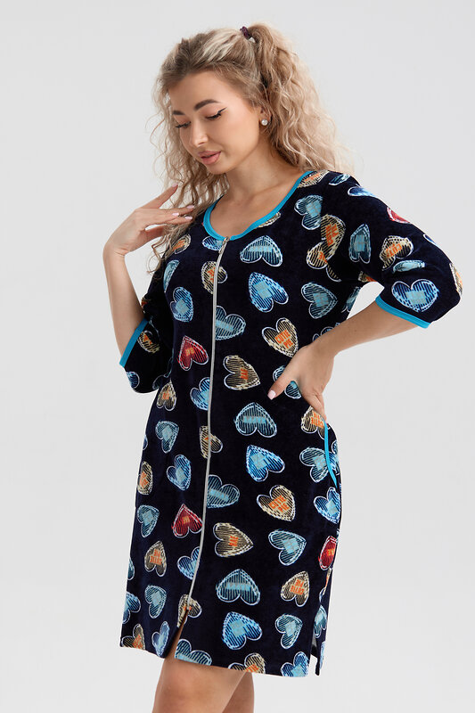 Натали Халат 577382 36974 темно-синий