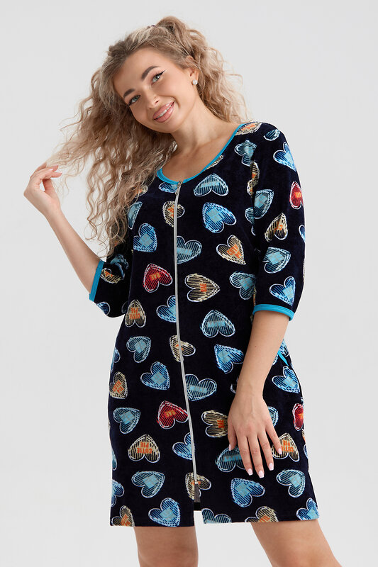 Натали Халат 577382 36974 темно-синий