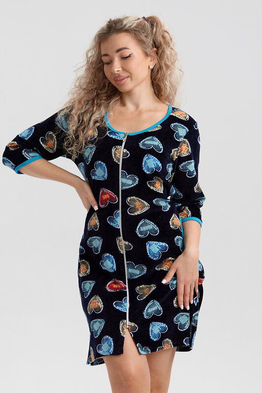 Натали Халат 577382 36974 темно-синий