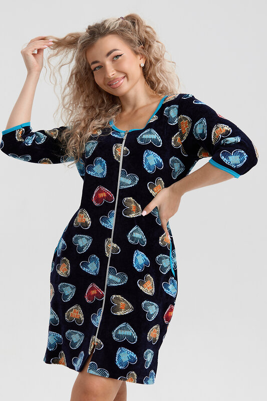 Натали Халат 577382 36974 темно-синий