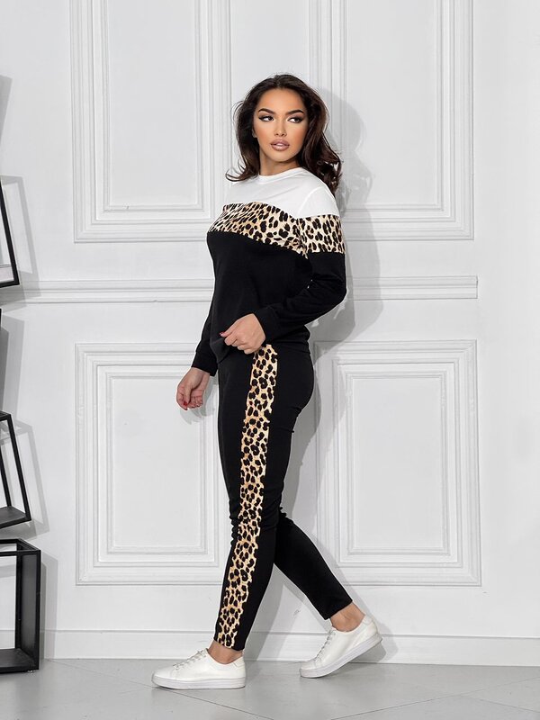 Натали Костюм 577390 Костюм женский Леопард черный+леопард