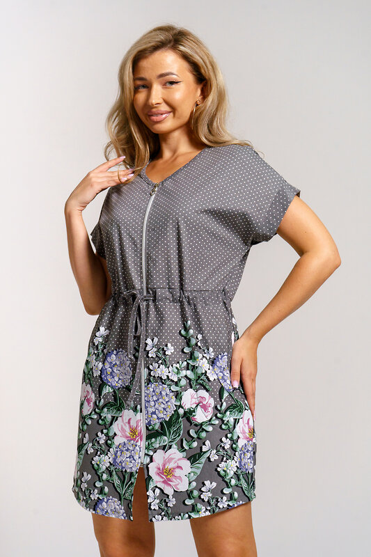 Натали Халат 577392 36969 серый