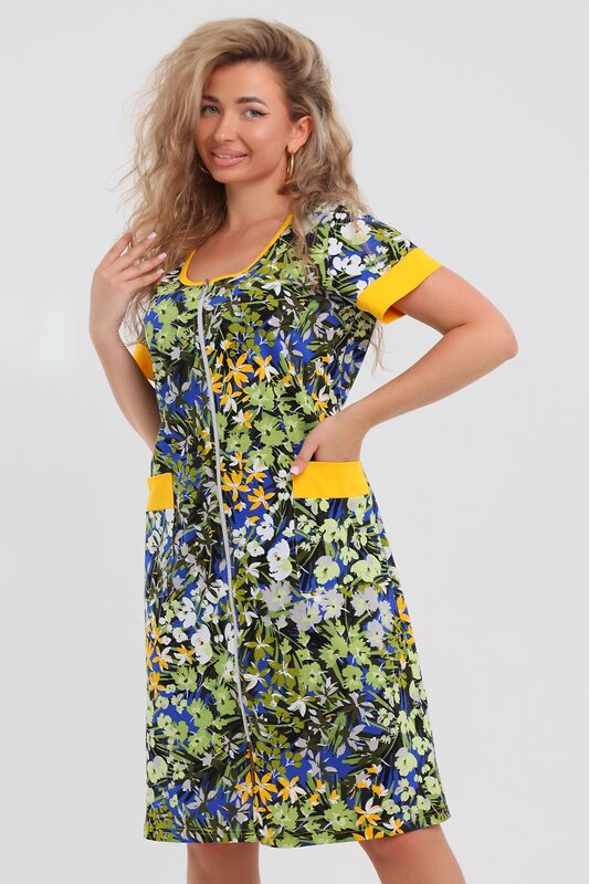 Натали Халат 577397 36964 васильковый