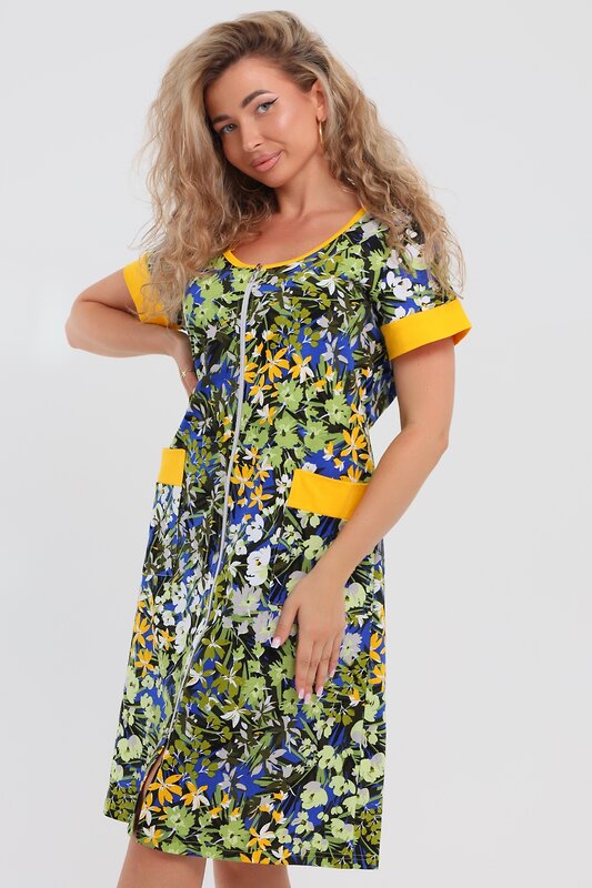 Натали Халат 577397 36964 васильковый