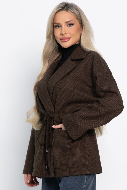 LT Collection Пальто 577437 Б15088-7М коричневый