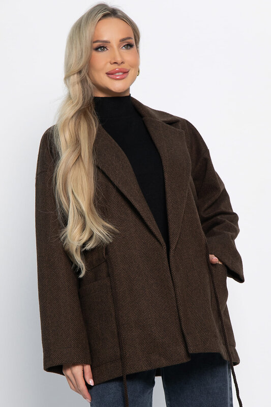 LT Collection Пальто 577437 Б15088-7М коричневый