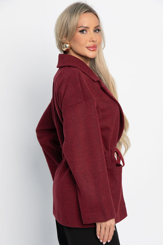 LT Collection Пальто 577438 Б15083-7М бордовый