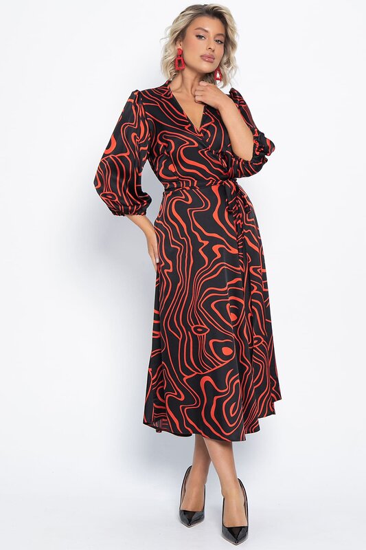 LT Collection Платье 577442 П15068-13М черный, узор