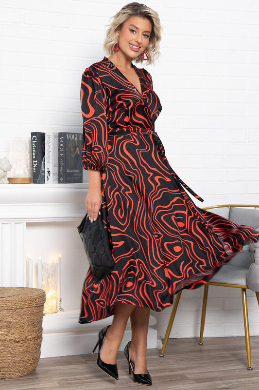 LT Collection Платье 577442 П15068-13М черный, узор