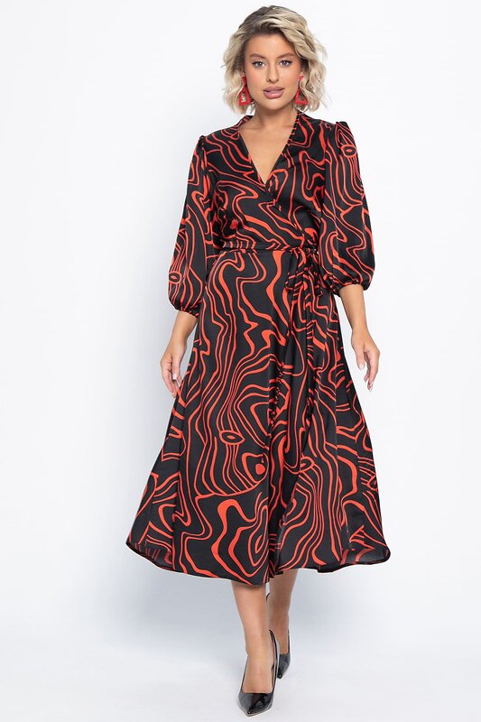 LT Collection Платье 577442 П15068-13М черный, узор