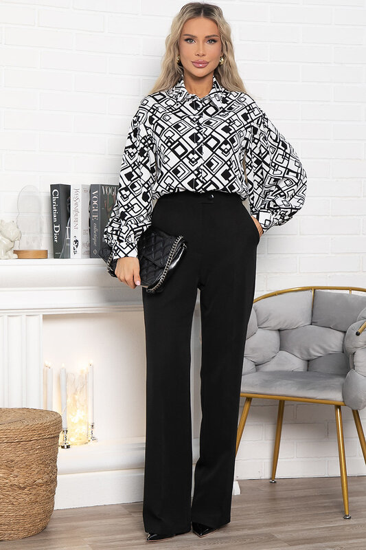 LT Collection Блуза 577454 Б14856-14М черно-белый