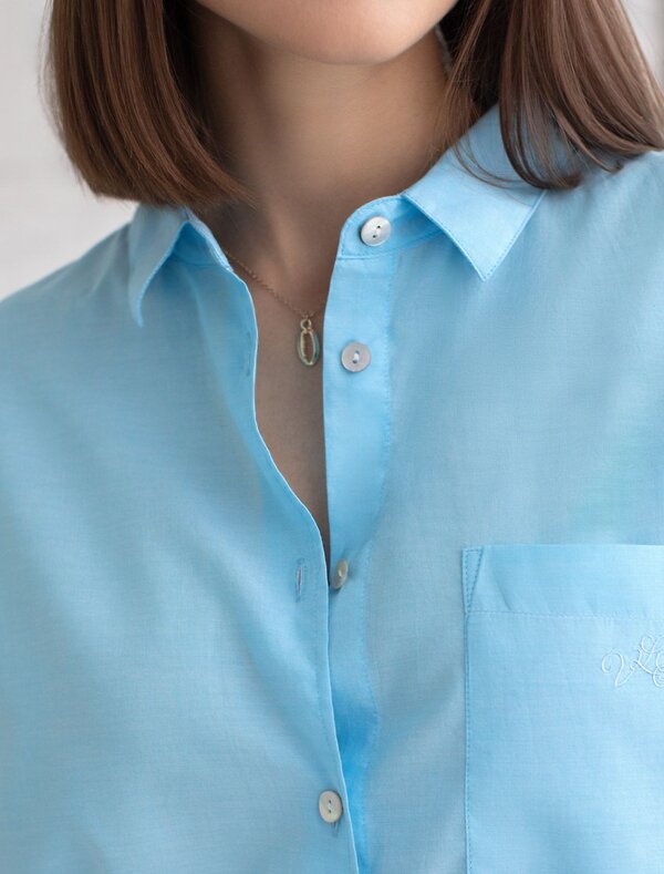 VILATTE Блузка 577455 D29.299 лазурно-голубой