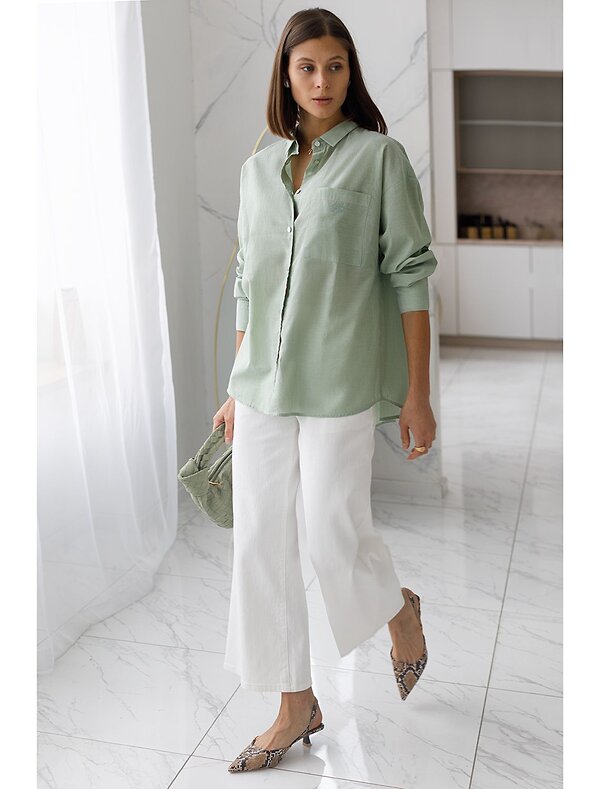 VILATTE Блузка 577456 D29.299 светло-оливковый