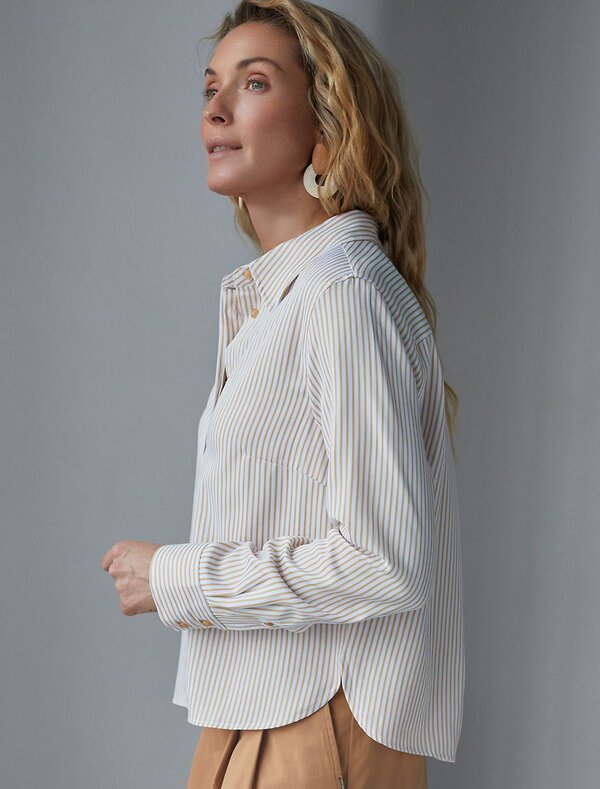 VILATTE Блузка 577460 D29.322 белый-бежевый