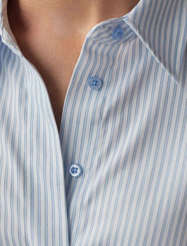 VILATTE Блузка 577461 D29.322 белый-голубой