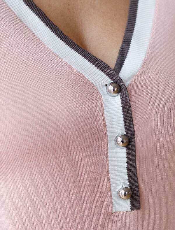 VILATTE Джемпер 577466 D39.387 пудровый