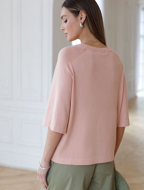 VILATTE Джемпер 577469 D39.403 пудровый