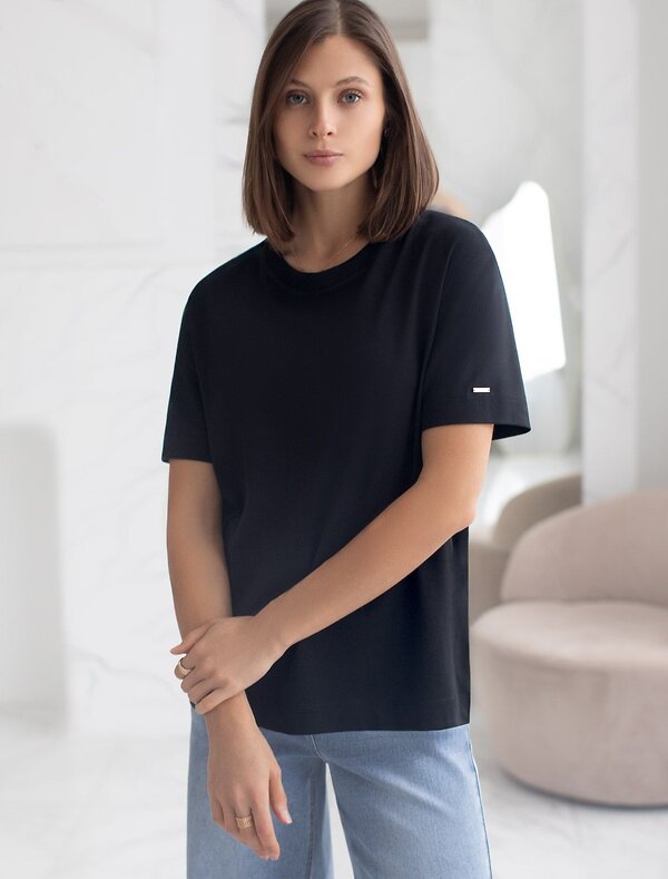 VILATTE Футболка 577470 D49.144 черный