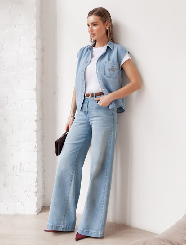 VILATTE Джинсы 577471 D54.306 голубой