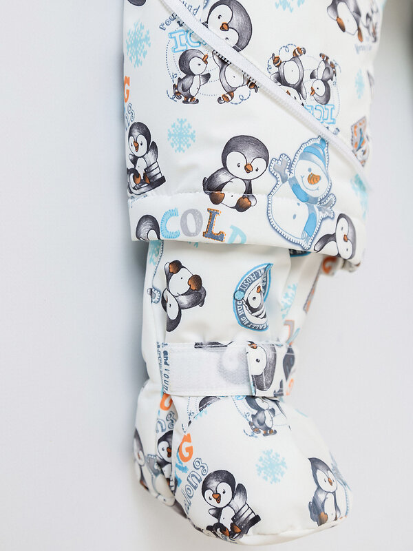 BATIK Комбинезон 577515 705-25з-1 Принт пингвины/голубой