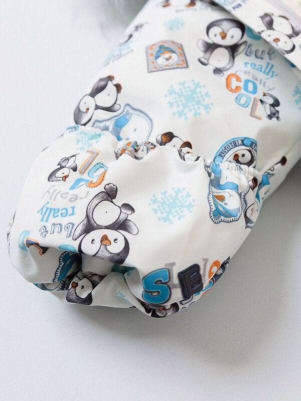 BATIK Комбинезон 577515 705-25з-1 Принт пингвины/голубой