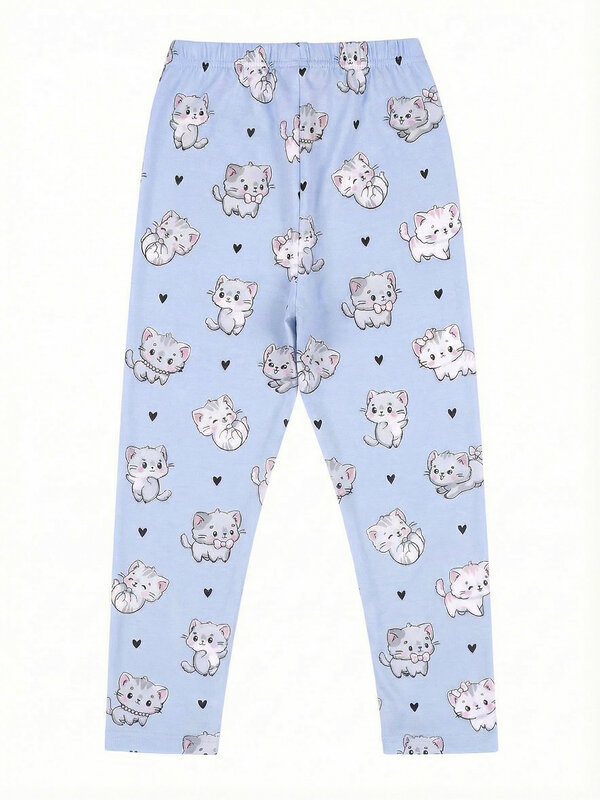 Апрель Легинсы 577538 1ДРЛ3848001н котята с сердечками на сиреневом